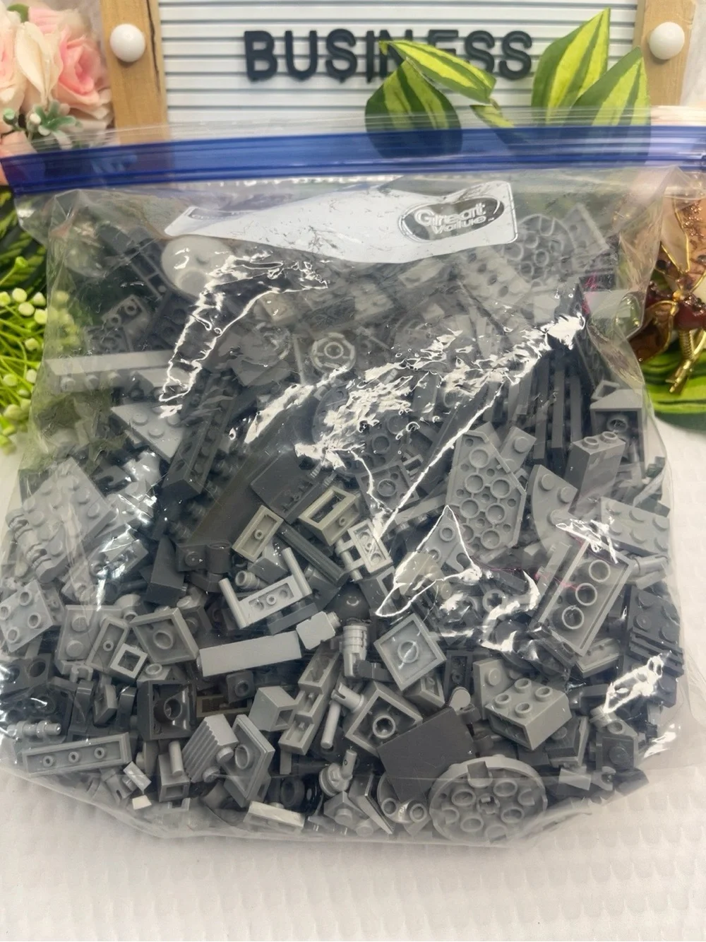 LEGO Lot 1 lb 12 oz Bulk Gray Pieces Parts Bricks Plates Mixed Star Wars MOC
